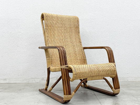 橋之口籐工芸工房 籐製くつろぎ椅子 Rattan Chair 籐家具 「現代の名工」橋之口幹夫 黄綬褒章受章 宮崎県伝統的工芸品 〓