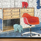 ラベンスバーガー Ravensburger ジグソーパズル 1000ピース イームズ・クラシック・デザインズ シェルチェア C&R.イームズ Eames アートパネル 額装品 ●