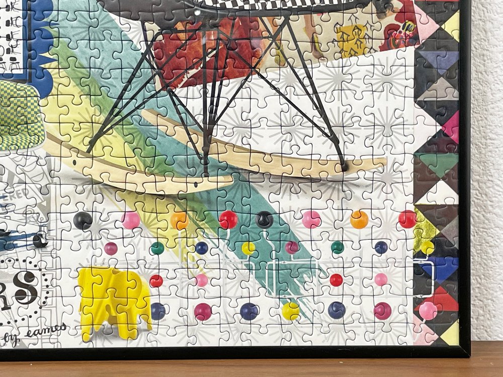 ラベンスバーガー Ravensburger ジグソーパズル 1000ピース イームズ・クラシック・デザインズ シェルチェア C&R.イームズ Eames アートパネル 額装品 ●