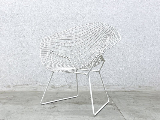 ノル Knoll ノール ダイアモンド チェア Diamond Chair ラウンジチェア ホワイト ワイヤーチェア ハリーベルトイヤ Harry Bertoia 〓