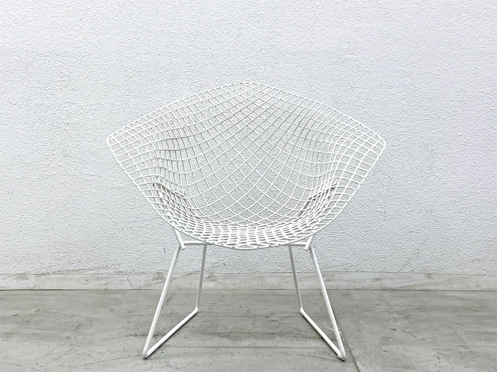 ノル Knoll ノール ダイアモンド チェア Diamond Chair ラウンジチェア ホワイト ワイヤーチェア ハリーベルトイヤ Harry Bertoia 〓