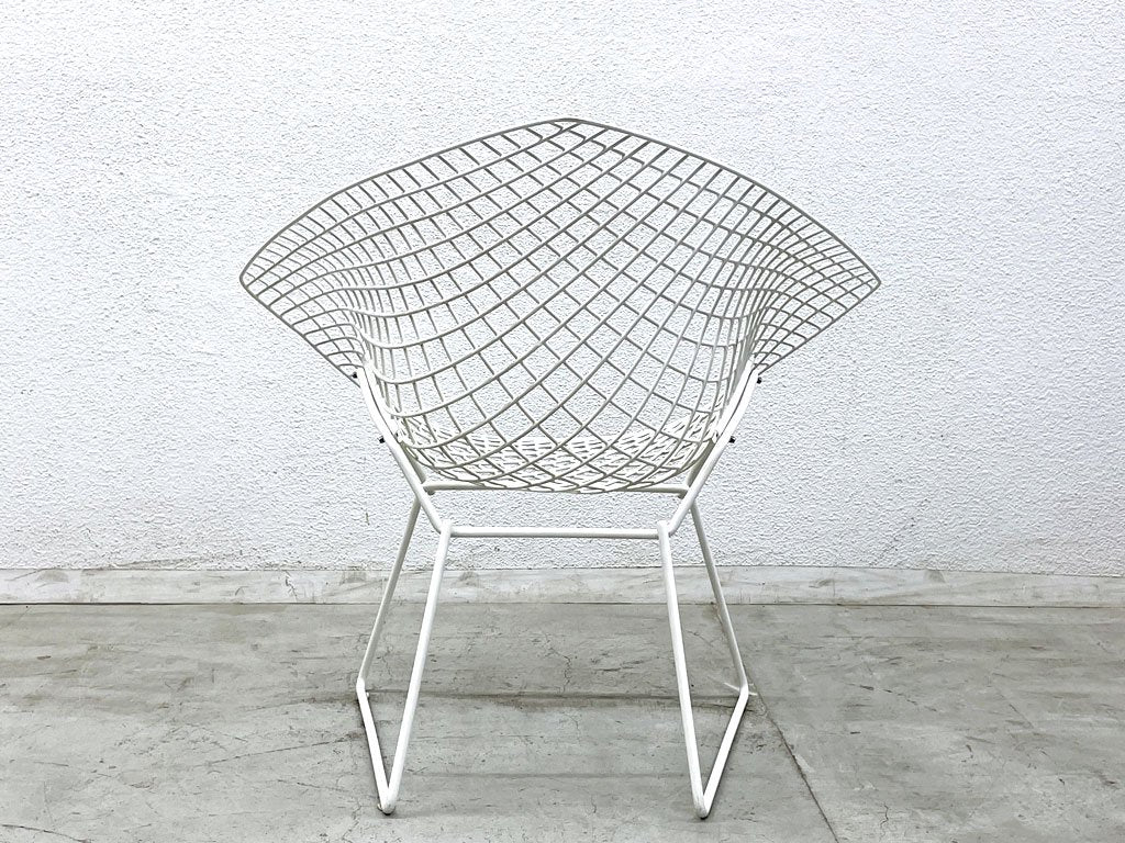 ノル Knoll ノール ダイアモンド チェア Diamond Chair ラウンジチェア ホワイト ワイヤーチェア ハリーベルトイヤ Harry Bertoia 〓