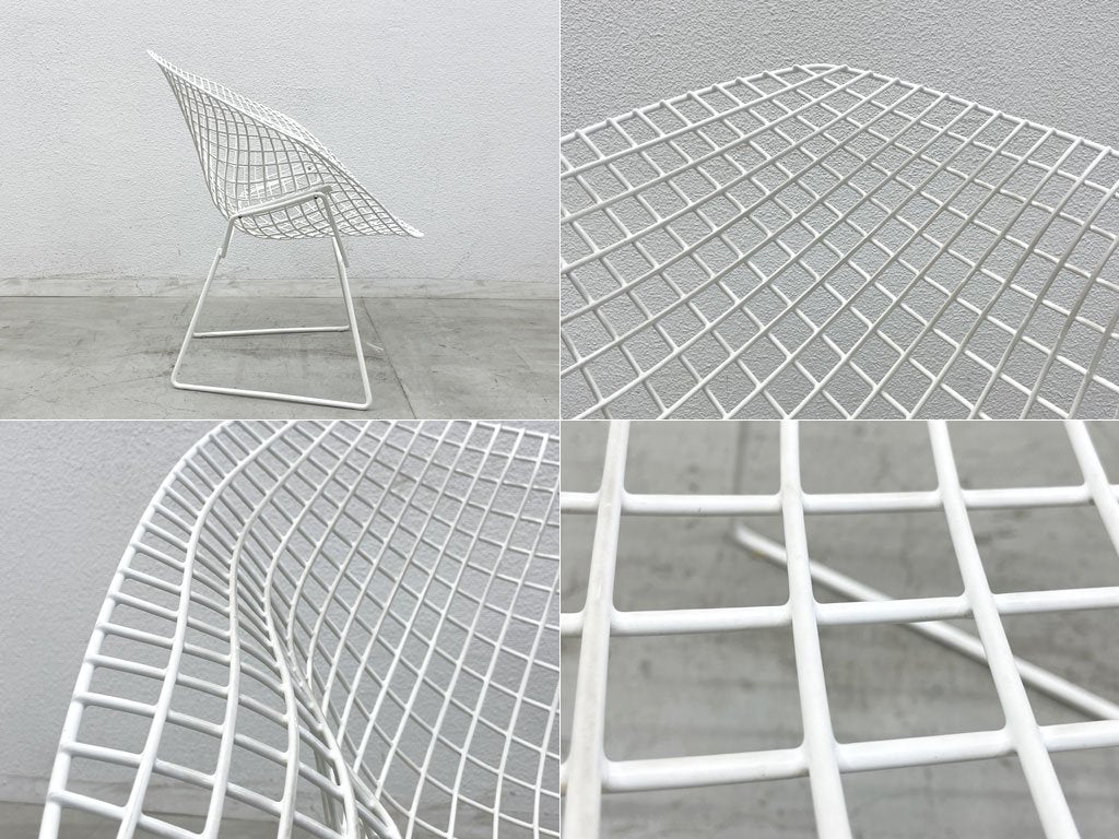 ノル Knoll ノール ダイアモンド チェア Diamond Chair ラウンジチェア ホワイト ワイヤーチェア ハリーベルトイヤ Harry Bertoia 〓