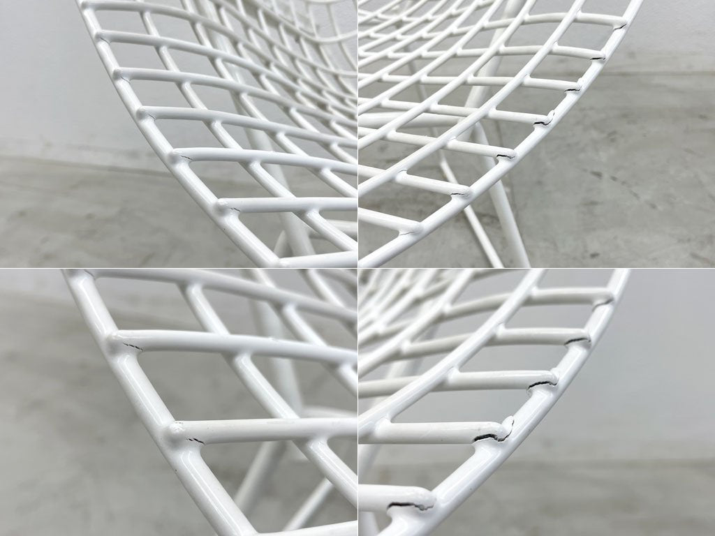 ノル Knoll ノール ダイアモンド チェア Diamond Chair ラウンジチェア ホワイト ワイヤーチェア ハリーベルトイヤ Harry Bertoia 〓