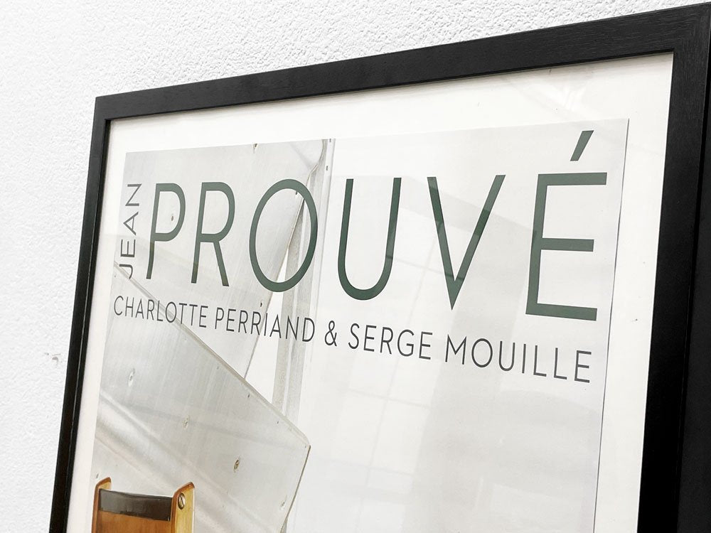 ジャンプルーヴェ " フォトゥイユ カングルー " JEAN PROUVE CHARLOTTE PERRIAND & SERGE MOUILLE 展 展覧会ポスター 額装品 ●