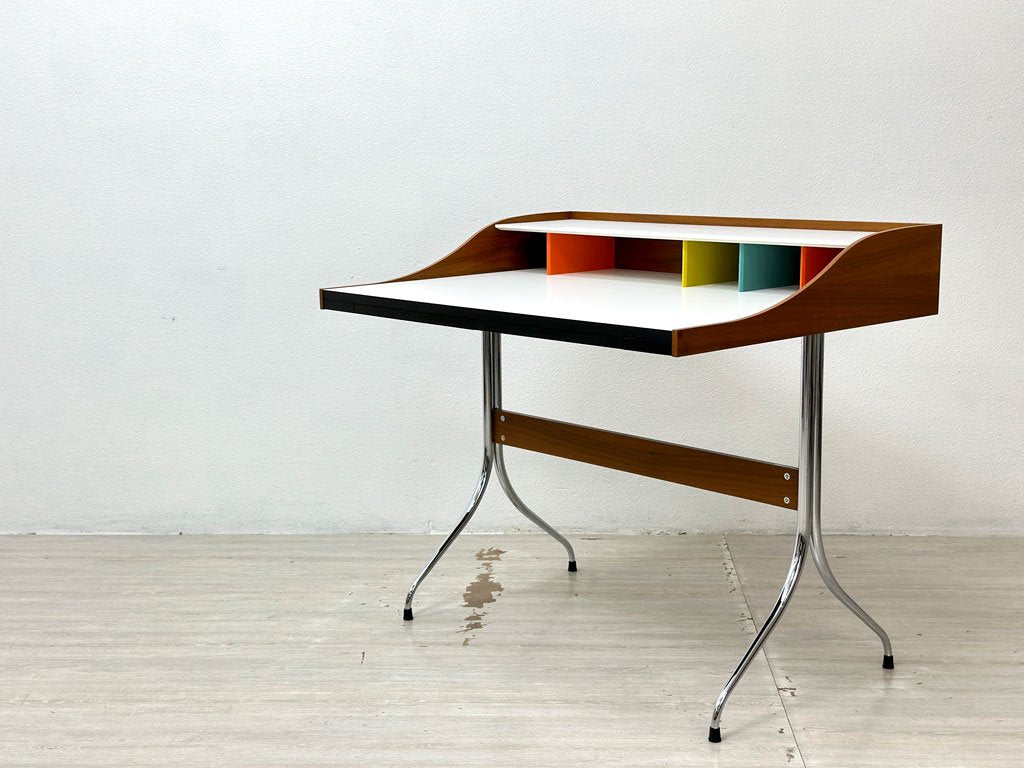 ヴィトラ Vitra ネルソンスワッグレッグデスク Nelson Swag Leg Desk ホワイトラミネート天板 W99cm ジョージ・ネルソン ミッドセンチュリー ●