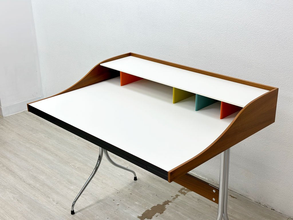 ヴィトラ Vitra ネルソンスワッグレッグデスク Nelson Swag Leg Desk ホワイトラミネート天板 W99cm ジョージ・ネルソン ミッドセンチュリー ●