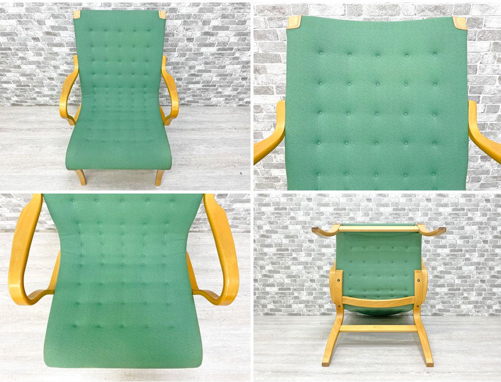 ブルーノマットソン インターナショナル BRUNO MATHSSON INTERNATIONAL ミナチェア Mina chair ビンテージ ファブリック 北欧 スウェーデン ●