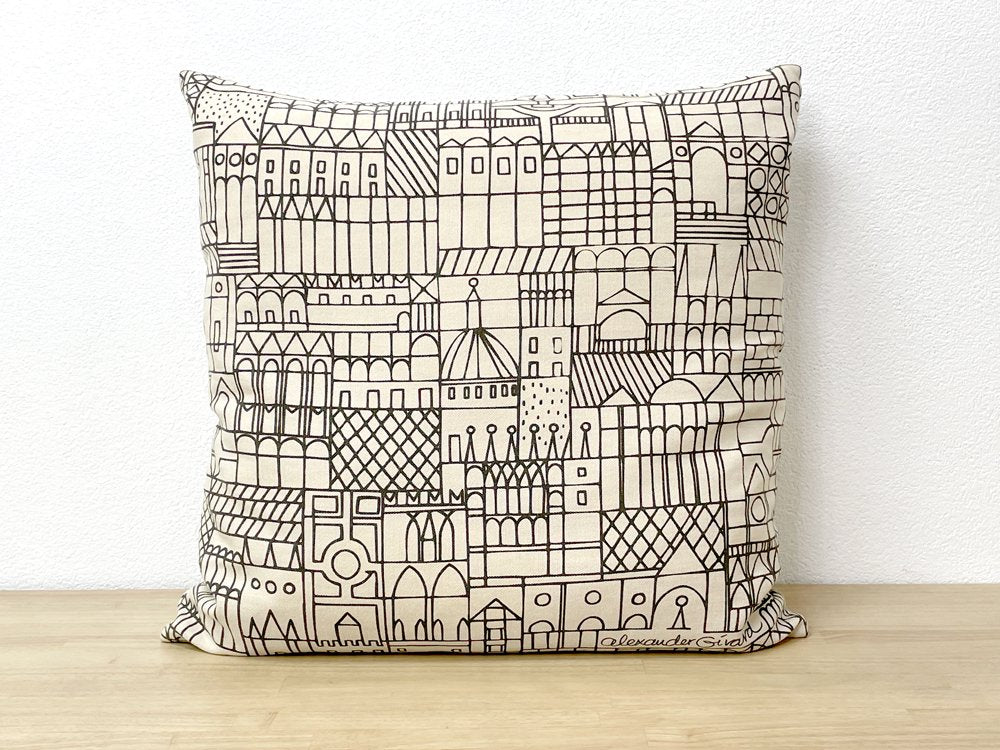 ヴィトラ vitra グラフィックプリントピローズ Graphic Print Pillows レトロスペクティブリピート フェザークッション 60cm コットン100％ アレキサンダー・ジラルド ●