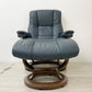 エコーネス EKORNES ストレスレス stressless メイフェア Mayfair クラシック リクライニングチェア オットマン付 牛革 Mサイズ 参考定価￥356,400- 美品 ●