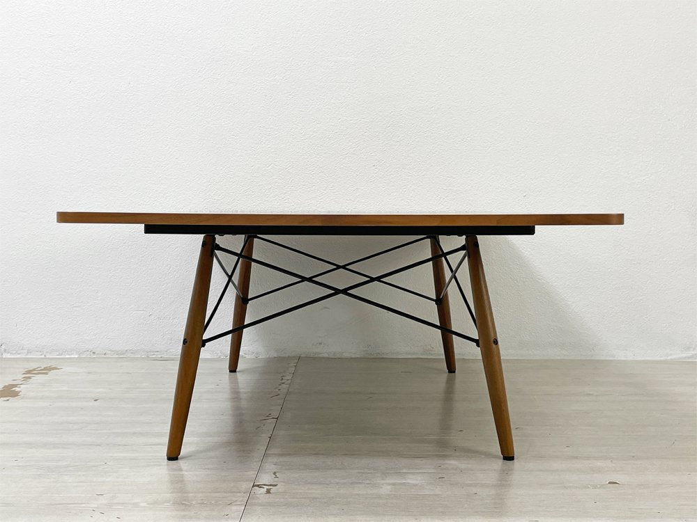 ハーマンミラー Herman Miller イームズ コーヒーテーブル EAMES COFFEE TABLE センターテーブル ウォールナット ブラックワイヤー 定価236,500円 ●