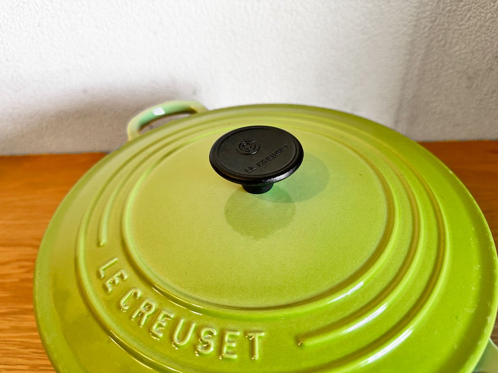ルクルーゼ LE CREUSET ココットロンド 22cm キウイグリーン 限定カラー 両手鍋 鋳物 ◇