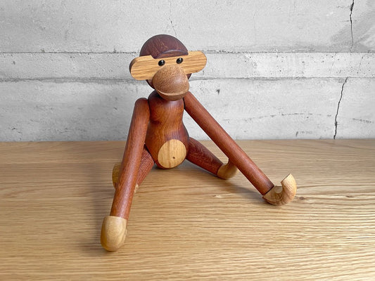 カイボイスン Kay Bojesen モンキー Monkey チーク材 Sサイズ 木製フィギュア デンマーク 北欧 現行品 定価￥24,750- ♪