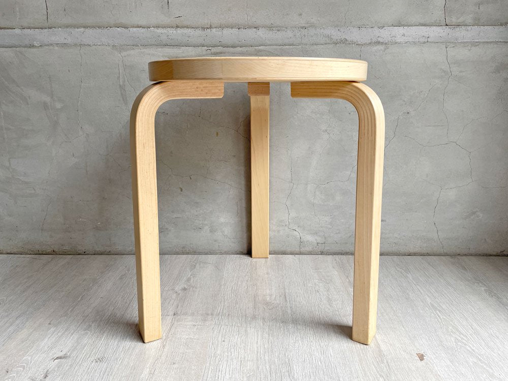 アルテック Artek スツール60 Stool60 3本脚 アルヴァ・アアルト バーチ材 フィンランド 北欧家具 ナチュラル A ♪