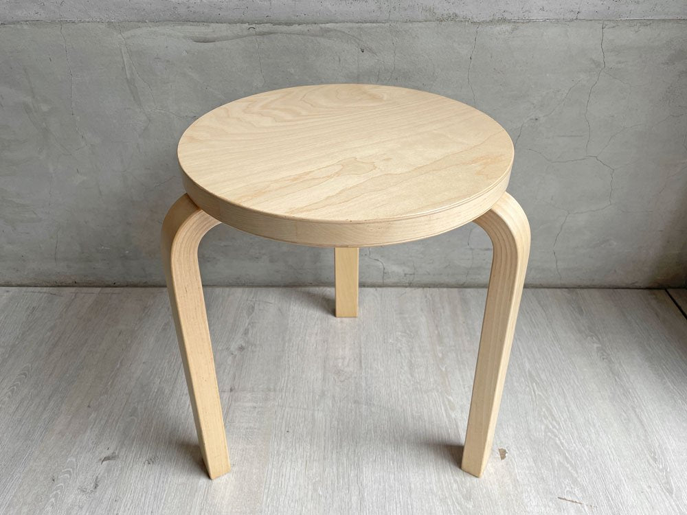 アルテック Artek スツール60 Stool60 3本脚 アルヴァ・アアルト バーチ材 フィンランド 北欧家具 ナチュラル A ♪