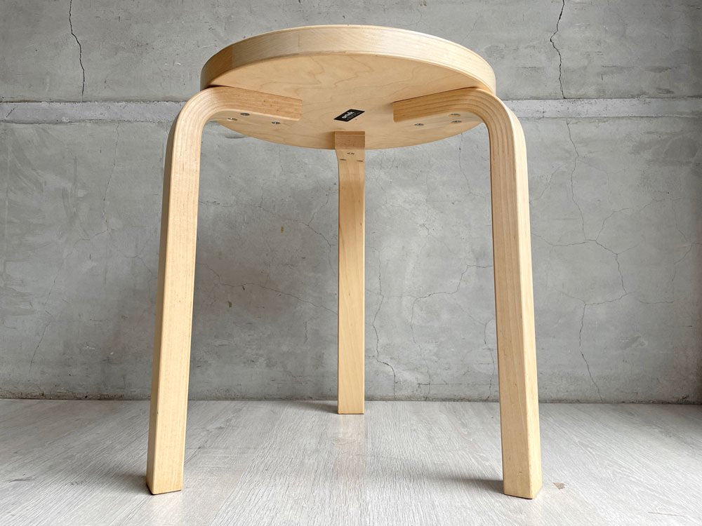 アルテック Artek スツール60 Stool60 3本脚 アルヴァ・アアルト バーチ材 フィンランド 北欧家具 ナチュラル A ♪