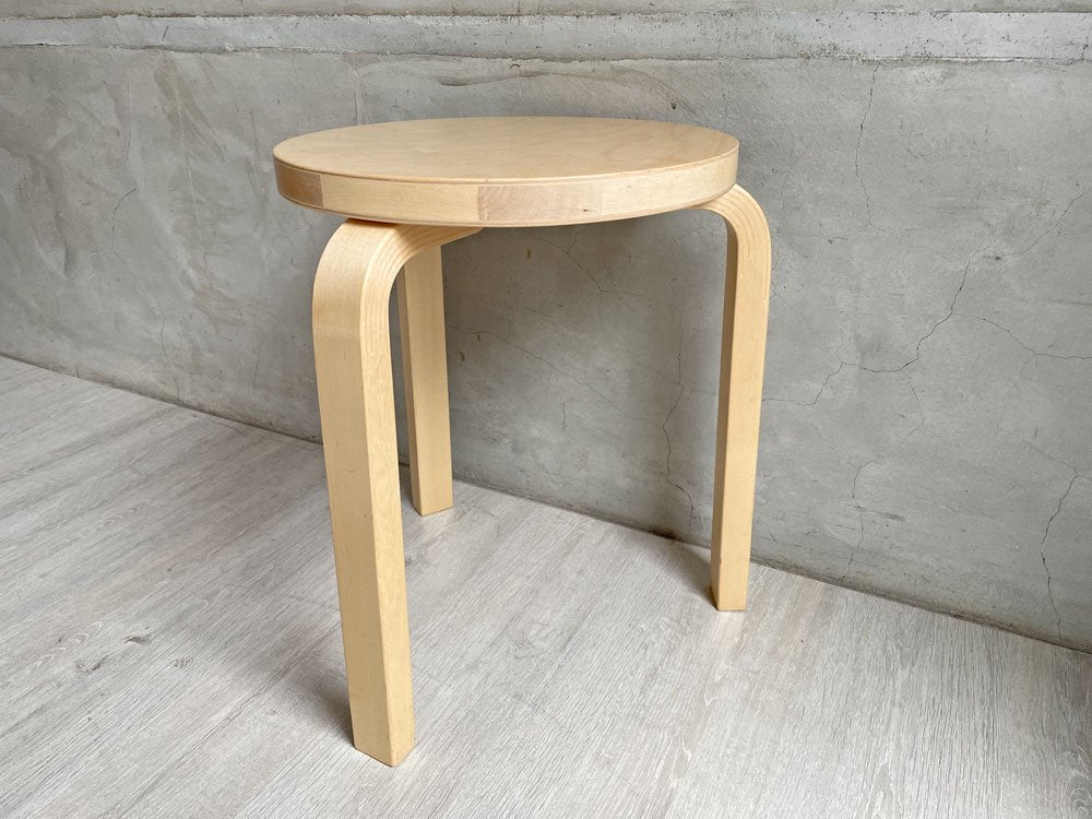 アルテック Artek スツール60 Stool60 3本脚 アルヴァ・アアルト バーチ材 フィンランド 北欧家具 ナチュラル B ♪