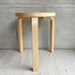 アルテック Artek スツール60 Stool60 3本脚 アルヴァ・アアルト バーチ材 フィンランド 北欧家具 ナチュラル B ♪