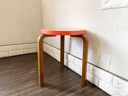 アルテック Artek スツール60 Stool60 3本脚 オレンジ × ハニー ヘラ・ヨンゲリウスコレクション 2014 アルヴァ・アアルト ◎