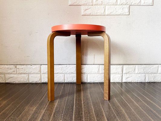 アルテック Artek スツール60 Stool60 3本脚 オレンジ × ハニー ヘラ・ヨンゲリウスコレクション 2014 アルヴァ・アアルト ◎