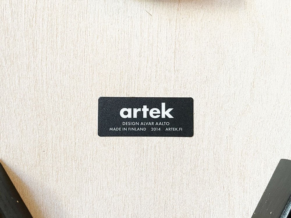 アルテック Artek スツール60 Stool60 3本脚 クリーム × ブラック ヘラ・ヨンゲリウスコレクション 2014 アルヴァ・アアルト ◎