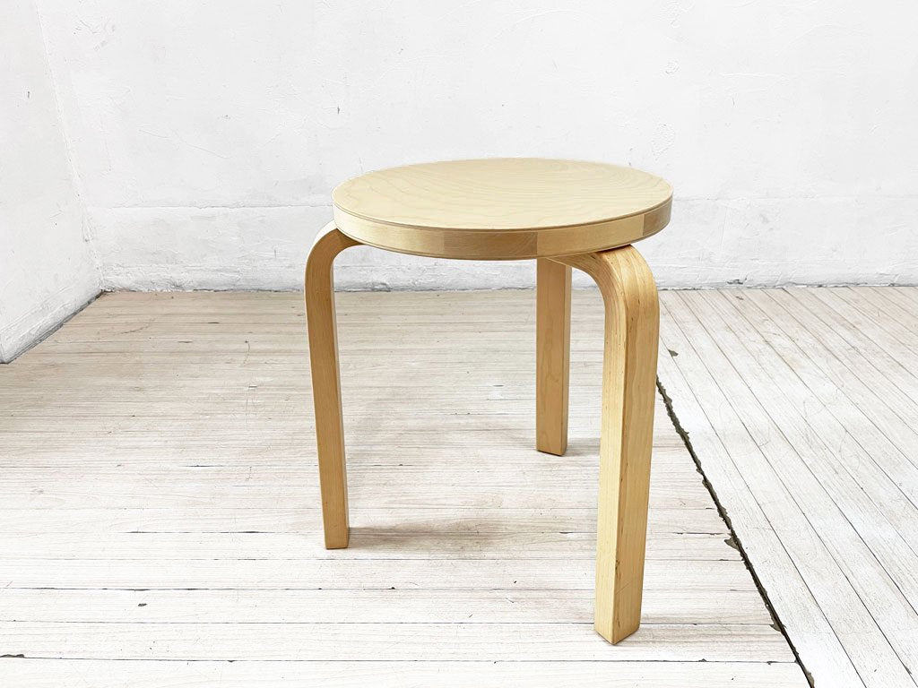 アルテック artek スツール60 Stool60 3本脚 バーチ材 ナチュラル アルヴァ・アアルト Alvar Aalto 北欧家具 A ★