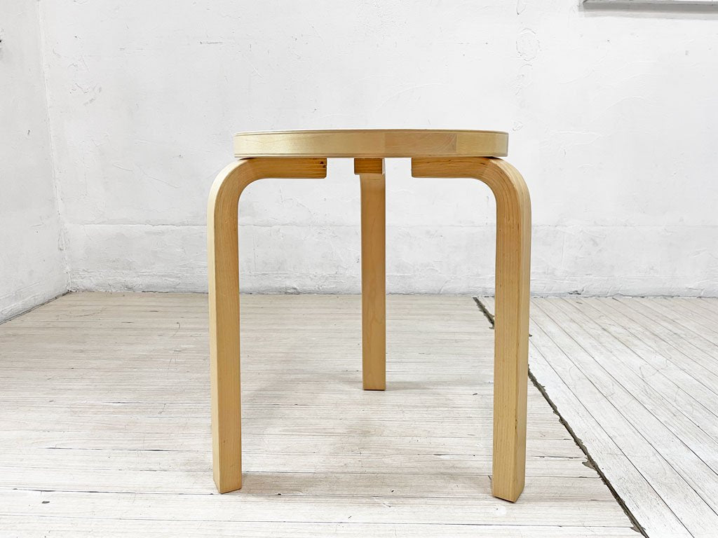 アルテック artek スツール60 Stool60 3本脚 バーチ材 ナチュラル アルヴァ・アアルト Alvar Aalto 北欧家具 A ★