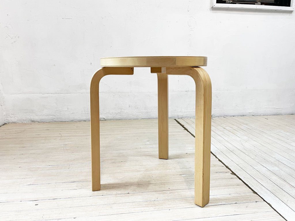 アルテック artek スツール60 Stool60 3本脚 バーチ材 ナチュラル アルヴァ・アアルト Alvar Aalto 北欧家具 A ★