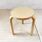 アルテック artek スツール60 Stool60 3本脚 バーチ材 ナチュラル アルヴァ・アアルト Alvar Aalto 北欧家具 A ★