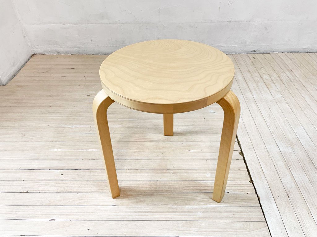 アルテック artek スツール60 Stool60 3本脚 バーチ材 ナチュラル アルヴァ・アアルト Alvar Aalto 北欧家具 A ★