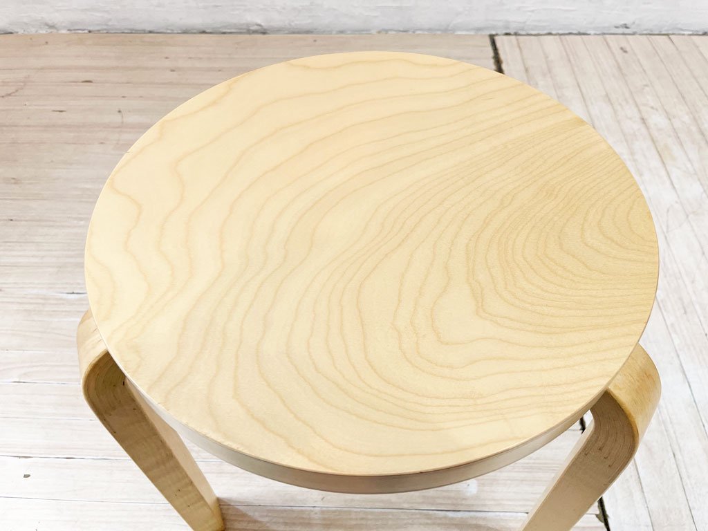 アルテック artek スツール60 Stool60 3本脚 バーチ材 ナチュラル アルヴァ・アアルト Alvar Aalto 北欧家具 A ★