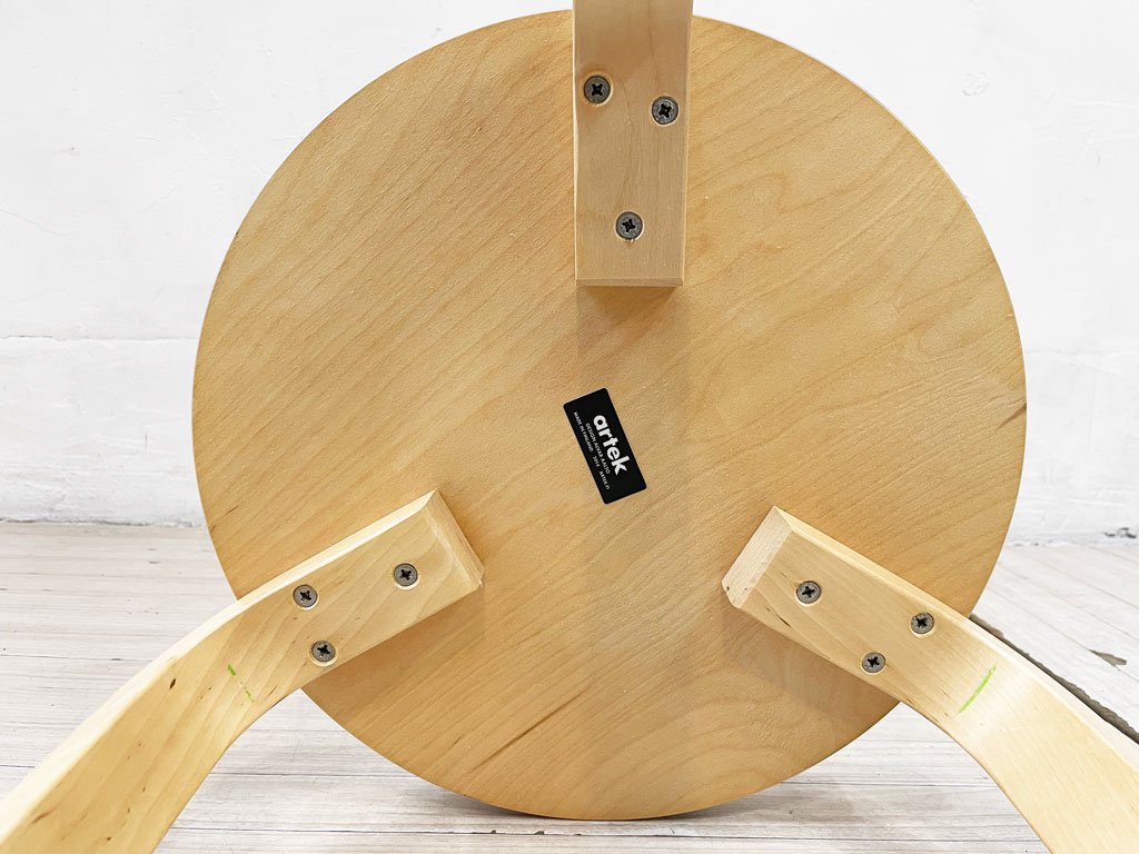 アルテック artek スツール60 Stool60 3本脚 バーチ材 ナチュラル アルヴァ・アアルト Alvar Aalto 北欧家具 A ★