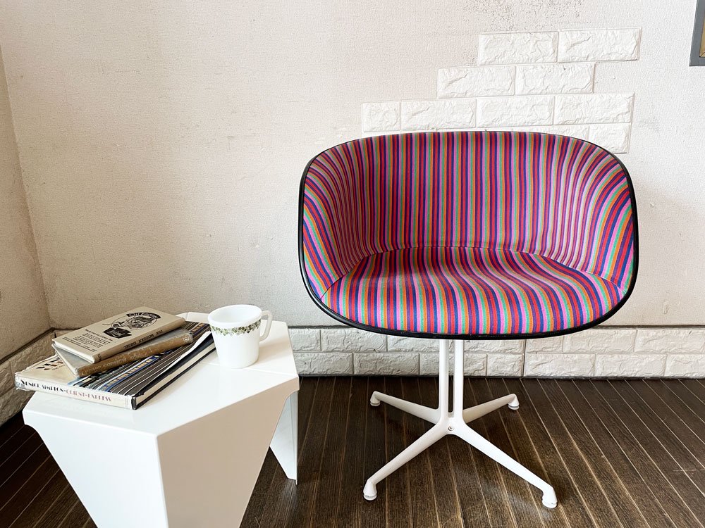 ハーマンミラー Herman Miller ラフォンダ La Fonda Arm Chair アームシェルチェア マハラム社 ジラルド生地 C&R イームズ ビンテージ ミッドセンチュリー ◎