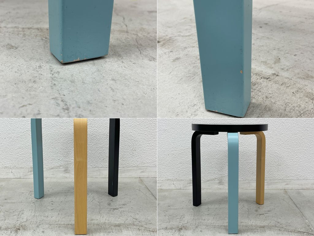 アルテック artek スツール60 Stool60 マイク・メレー Mike Meire 3本脚 80周年記念カラー バーチ材 アルヴァ・アアルト フィンランド 〓