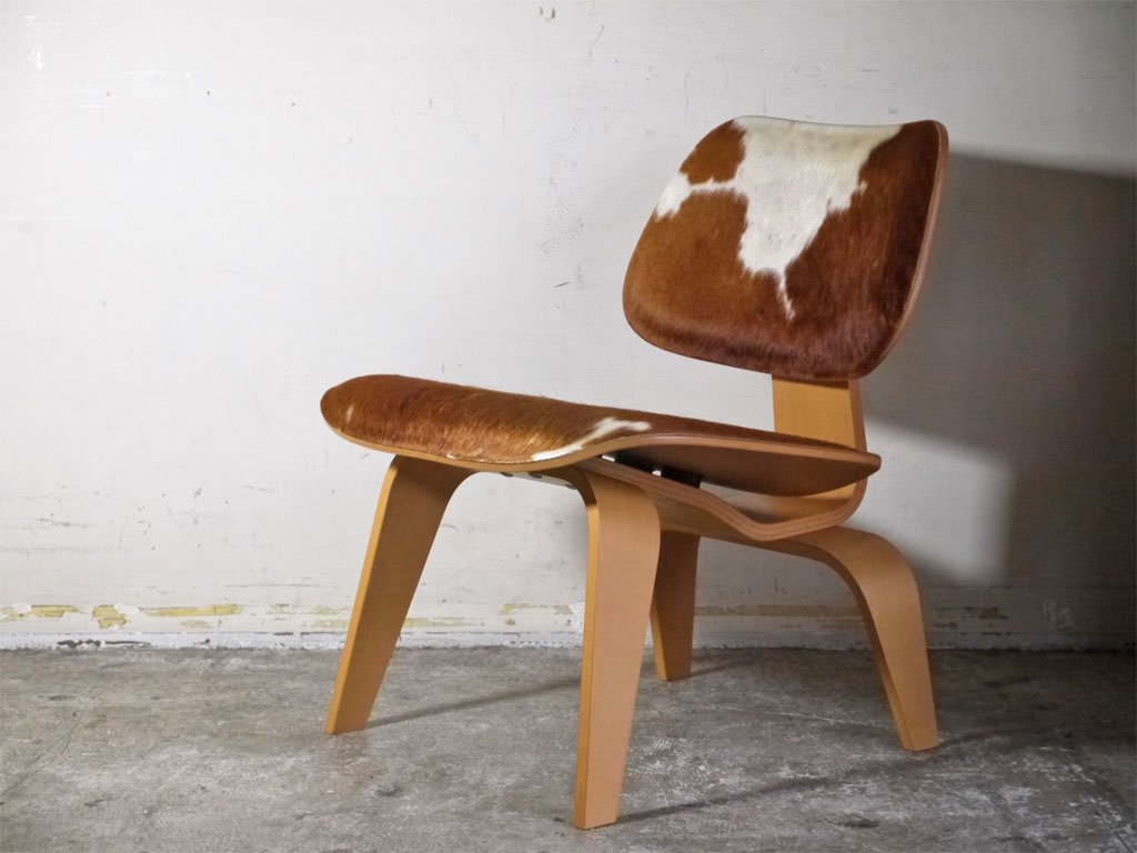 ヴィトラ vitra LCW ラウンジチェア ウッドレッグ Lounge Chair Wood アッシュ カーフスキン C&Rイームズ ミッドセンチュリー ■