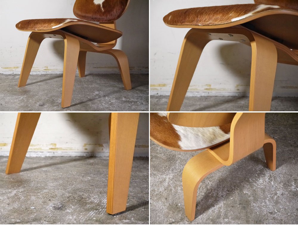 ヴィトラ vitra LCW ラウンジチェア ウッドレッグ Lounge Chair Wood アッシュ カーフスキン C&Rイームズ ミッドセンチュリー ■