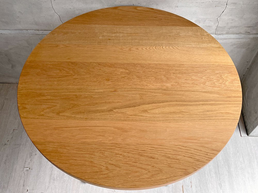 グリニッチ greeniche ラウンドカフェテーブル Round Cafe Table 900 オーク無垢材 ￥66,000- ♪