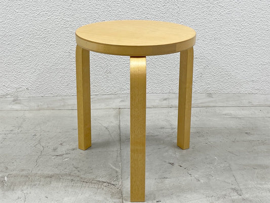 アルテック artek スツール60 Stool60 バーチ材 3本脚スツール Three legs アルヴァ・アアルト フィンランド 2023年2月購入 〓