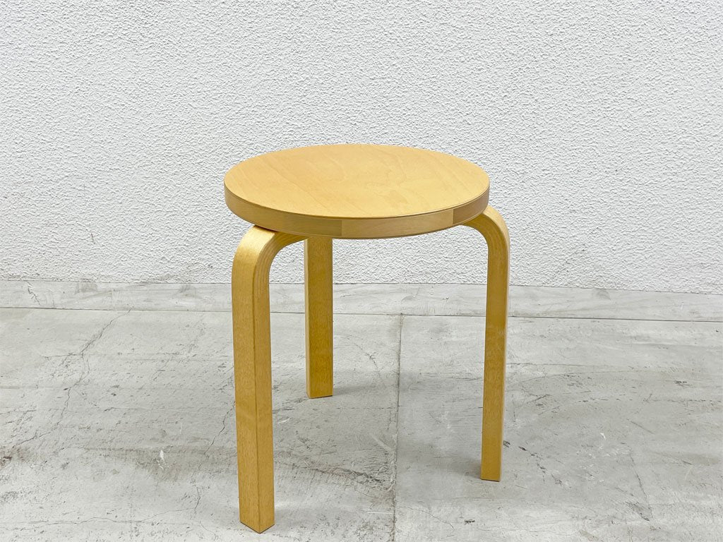 アルテック artek スツール60 Stool60 バーチ材 3本脚スツール Three legs アルヴァ・アアルト フィンランド 2023年2月購入 〓