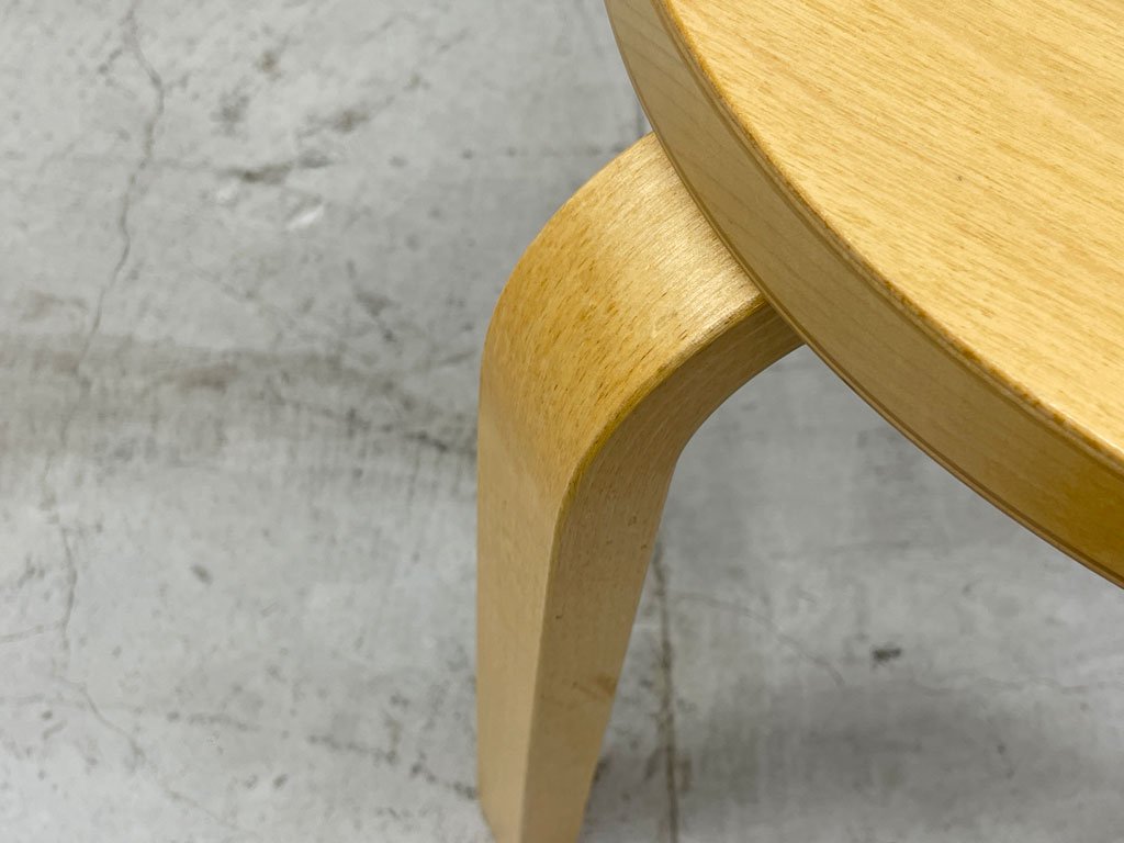 アルテック artek スツール60 Stool60 バーチ材 3本脚スツール Three legs アルヴァ・アアルト フィンランド 2023年2月購入 〓