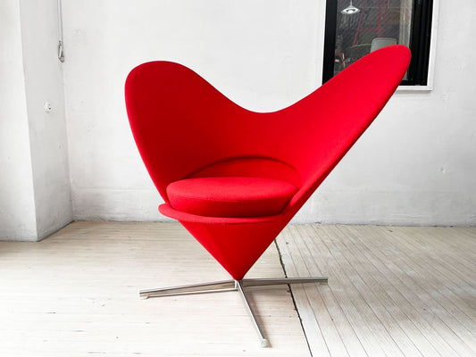 ヴィトラ vitra ハートコーンチェア Heart Cone Chair レッド ヴェルナー・パントン Verner Panton スペースエイジ ラウンジチェア 回転椅子 ★