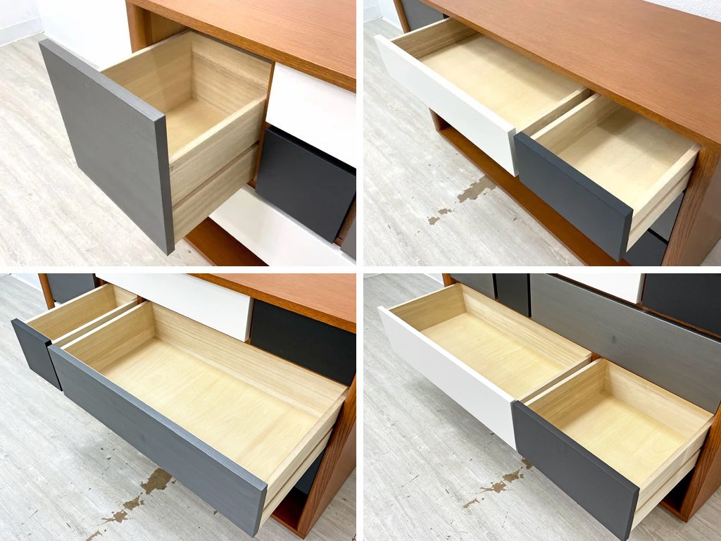 イデー IDEE コントゥール ドロワー CONTOUR DRAWER チェスト オーク材 アントンブラウン 抽斗7杯 W120cm 参考価格￥220,000- ●