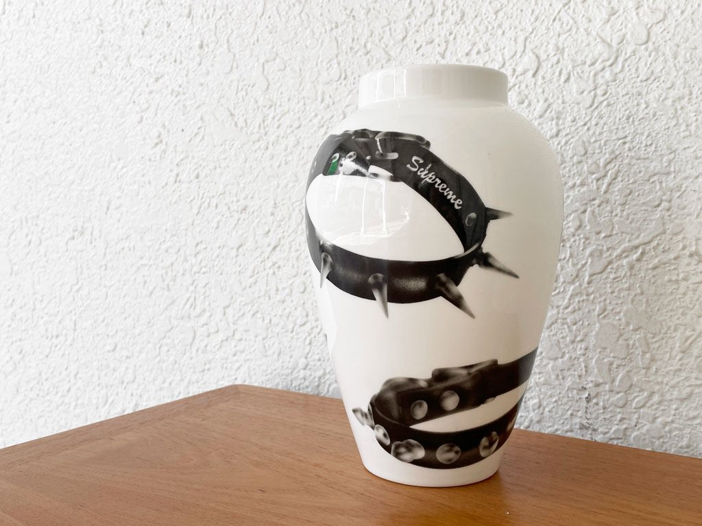 シュプリーム Supreme studded collars vase 花瓶 壺 フラワーベース ホワイト 20AW ◇
