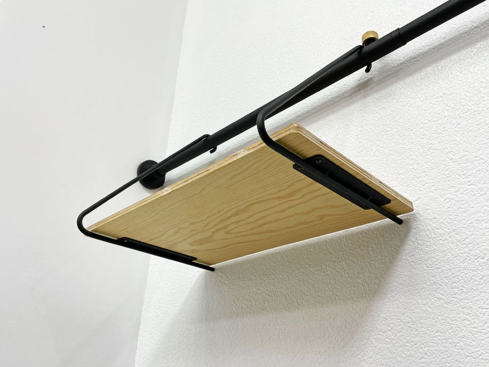 ドローアライン DRAW A LINE テンションロッド Tension Rod A ＆ シェルフ Shelf A 75～115cm ブラック 2点セット 突っ張り棒 ウォールシェルフ ●