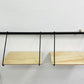 ドローアライン DRAW A LINE テンションロッド Tension Rod B ＆ シェルフ Shelf A 2枚 115～190cm ブラック 3点セット 突っ張り棒 ウォールシェルフ ●