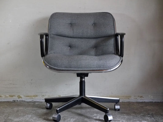 ノル Knoll ポロックチェア Pollock Exective Chair グレー ファブリック キャスター ワークチェア デスクチェア チャールズ・ポロック Charles Pollock ■