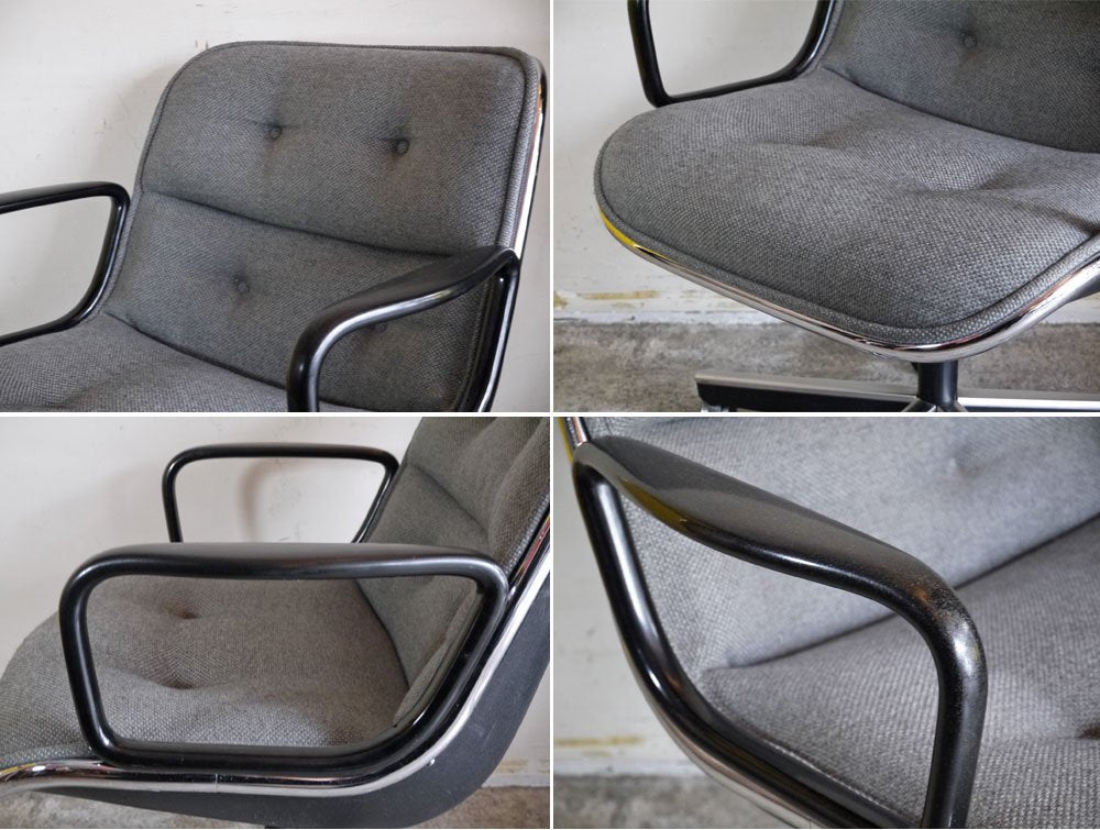 ノル Knoll ポロックチェア Pollock Exective Chair グレー ファブリック キャスター ワークチェア デスクチェア チャールズ・ポロック Charles Pollock ■