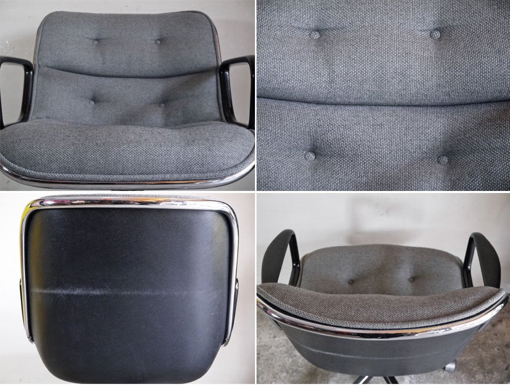 ノル Knoll ポロックチェア Pollock Exective Chair グレー ファブリック キャスター ワークチェア デスクチェア チャールズ・ポロック Charles Pollock ■