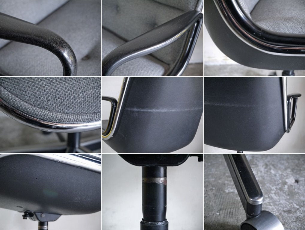 ノル Knoll ポロックチェア Pollock Exective Chair グレー ファブリック キャスター ワークチェア デスクチェア チャールズ・ポロック Charles Pollock ■