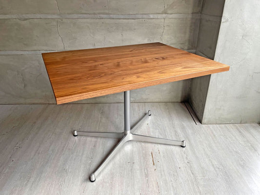 グリニッチ greeniche カフェテーブル Cafe Table 900×700 ウォールナット材 Xレッグ ミッドセンチュリースタイル 定価78,000-  ♪